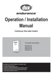 Dux 26XL Installation manual