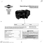 Briggs & Stratton 350700 Operating instructions