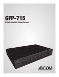 Adcom GFP-1 Owner`s manual
