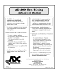 ADC AD-200 Installation manual