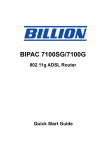 Billion BiPAC 7100 User`s manual