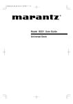 Marantz IS201 User guide