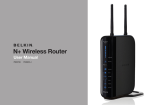 Belkin F5D8235-4 - N+ Wireless Router User manual