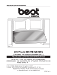 Best UP27I SERIES Installation manual