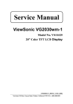ViewSonic VG2030wm Service manual