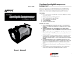 Wagan Cordless Spotlight Compressor Operating instructions