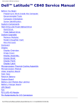 Dell LATITUDE C840 PP01X Service manual