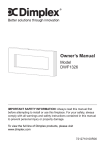 Dimplex DWF-1326 Owner`s manual