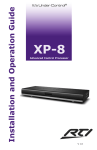 RTI XP-3 Operating instructions