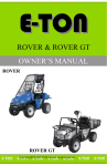E-TON ROVER GT Owner`s manual