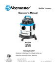 Vacmaster VQ407S Operator`s manual