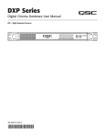QSC DXP Series User manual