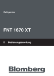 Blomberg FNT 1670 XT Instruction manual