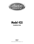 Auto Mate 435 Installation guide