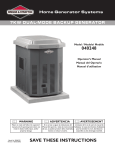 Briggs & Stratton 40248 Operator`s manual