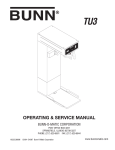 Bunn TU3 Service manual
