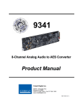Cobalt Digital Inc 9341 Product manual