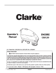 Clarke L30 Operator`s manual
