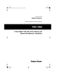 Radio Shack TAD-1004 Owner`s manual