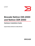 Brocade Communications Systems NetIron CES Series Installation guide