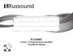 Russound R1250MC Installation manual