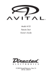 Avital 4103 Instruction manual