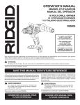RIDGID R86008 Operator`s manual