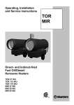 Munters MIR 55 WU Instruction manual