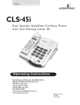 Clarity CLS45i Operating instructions