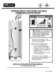 Bradford White POWERED DIRECT VENT SERIES GAS-FIRED COMMERCIAL WATER HEATER Troubleshooting guide