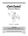 Cub Cadet HP LS 27 CC Operator`s manual