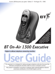 BT 1300 Executive User guide