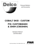 Delco Cobalt Series Instruction manual