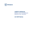 Westinghouse LD-325 User`s manual