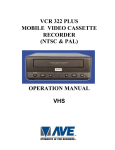 AVE VCR 322 PLUS Specifications