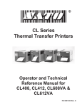 SATO CL608VA Operator`s manual