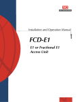 RAD Data comm FCD-X21 Unit installation