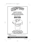 Bucket Head BH01000 Owner`s manual