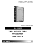 Altinex CAT-5 to VGA + Audio Receiver DA1931CT User`s guide