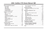 Cadillac 2004 CTS Specifications