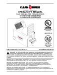 CLEAN BURN CB-1800 Operator`s manual