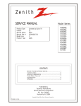Zenith H27F39DT Service manual