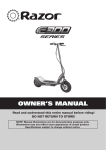 Razor E300s Owner`s manual