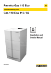 REMEHA Gas 110 Eco 65 Service manual