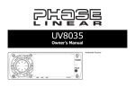 Audiovox UV8035 Owner`s manual