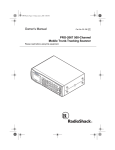 Radio Shack PRO-2067 Owner`s manual