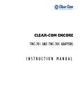 Clear-Com TWC-704 Instruction manual