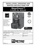 U.S. Boiler Company MegaSteam MST Instruction manual