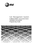 AT&T Call Management System Instruction manual