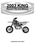 Cobra King 2003 Service manual